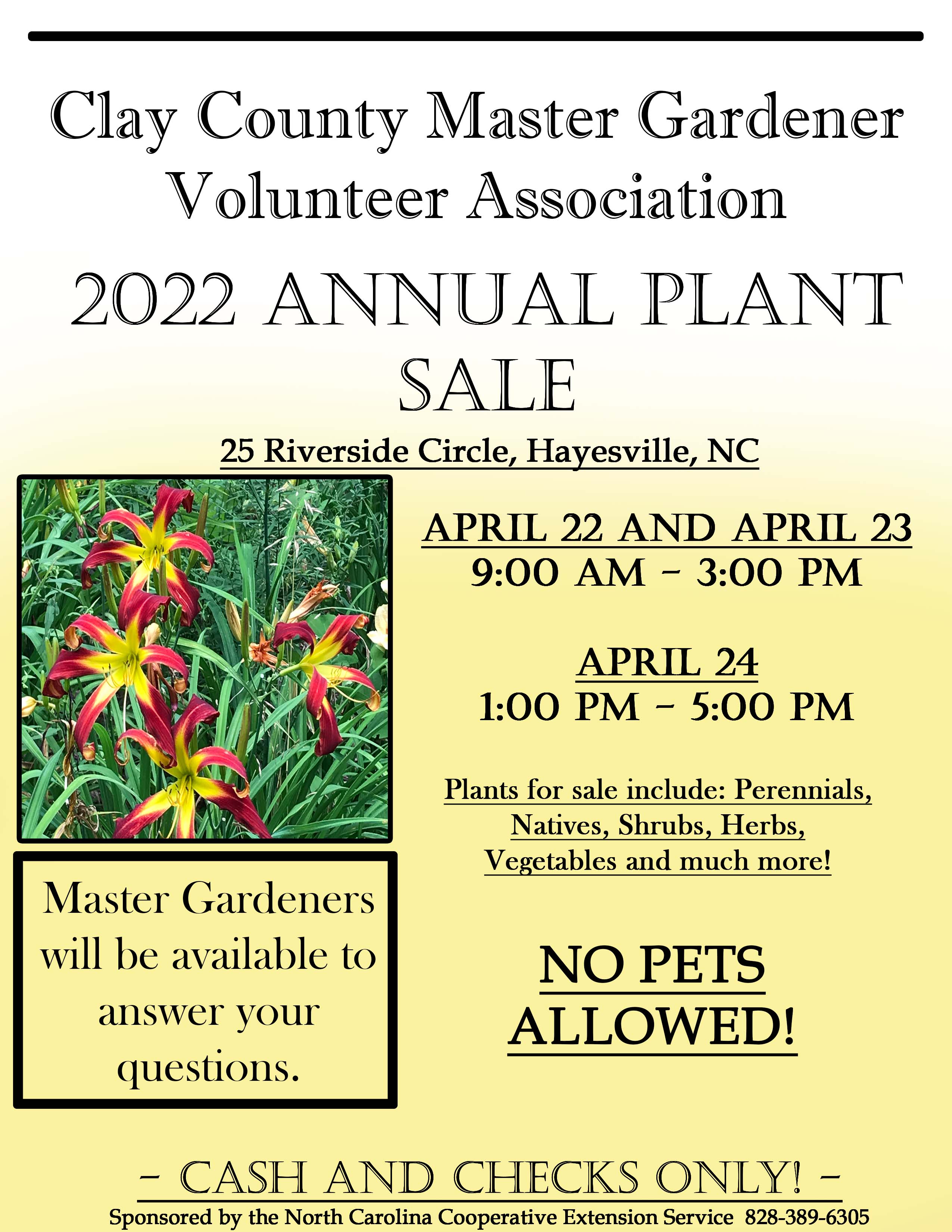 MG Plant Sale Flyer