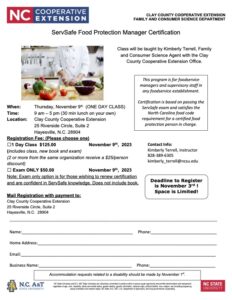 Cover photo for ServSafe Food Protection Manager Certification Class