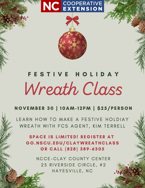 Holiday Wreath Class poster